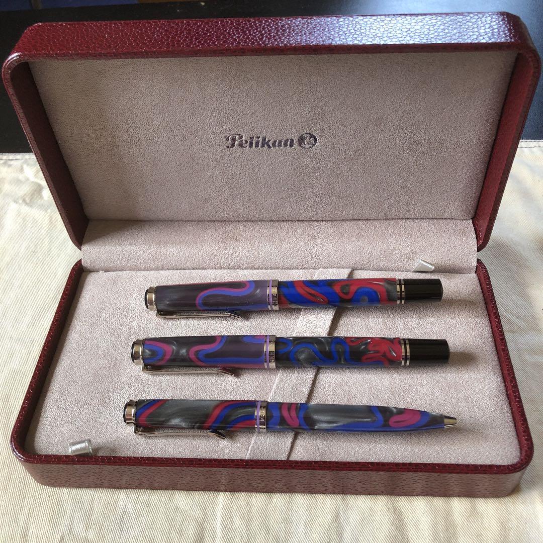 ペリカン　ピカデリーサーカス　万年筆　ローラーボール　ボールペンのセット販売