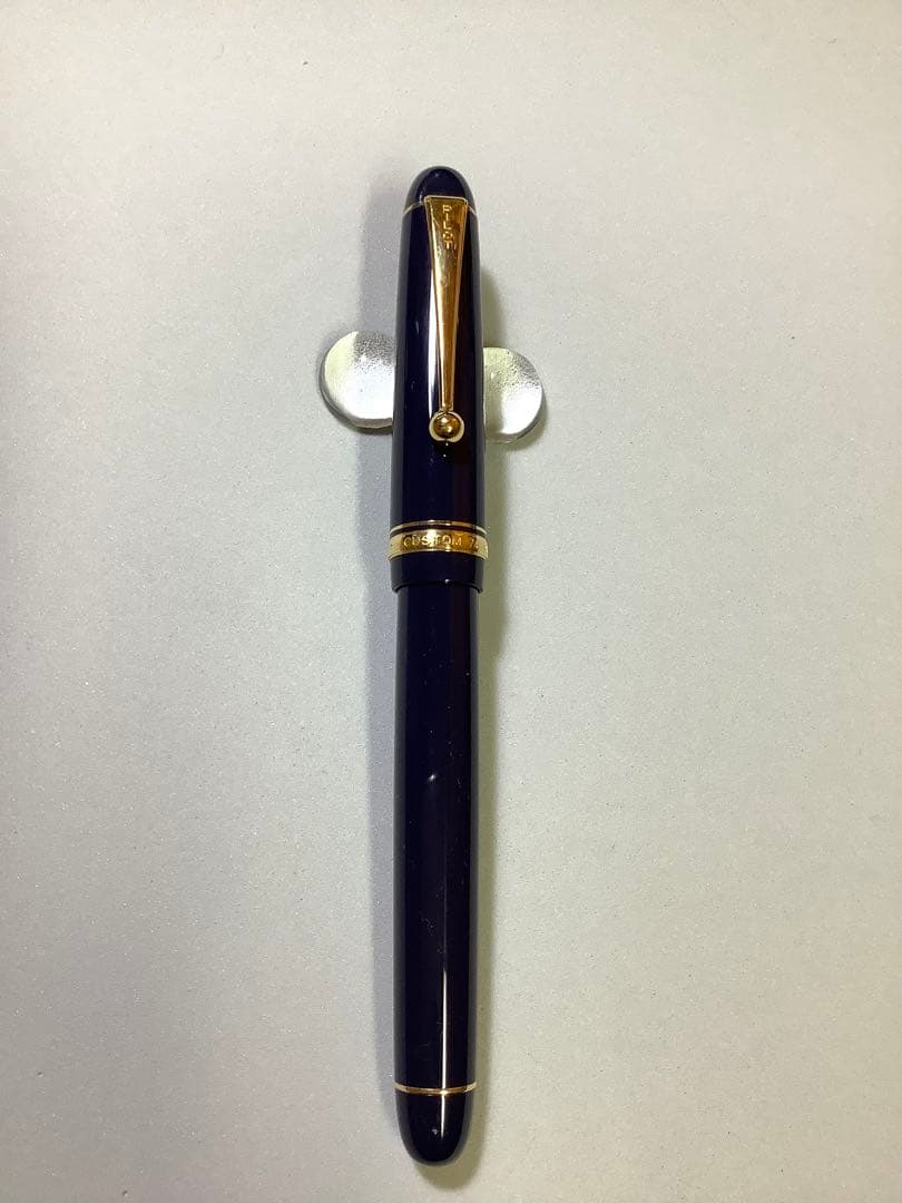 パイロットの万年筆　カスタム74　ダークブルー　ペン種: F（細字）