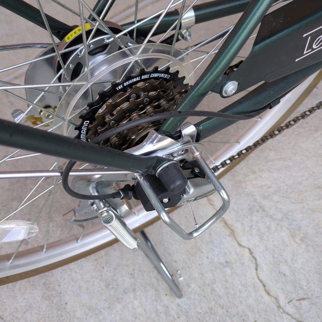 b*2様 シティサイクル 26インチ自転車 6段ギア、自動点灯LEDライト 直接