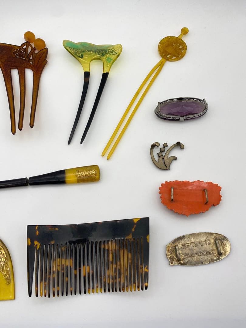 【超貴重】アンティーク簪・帯留セット11点