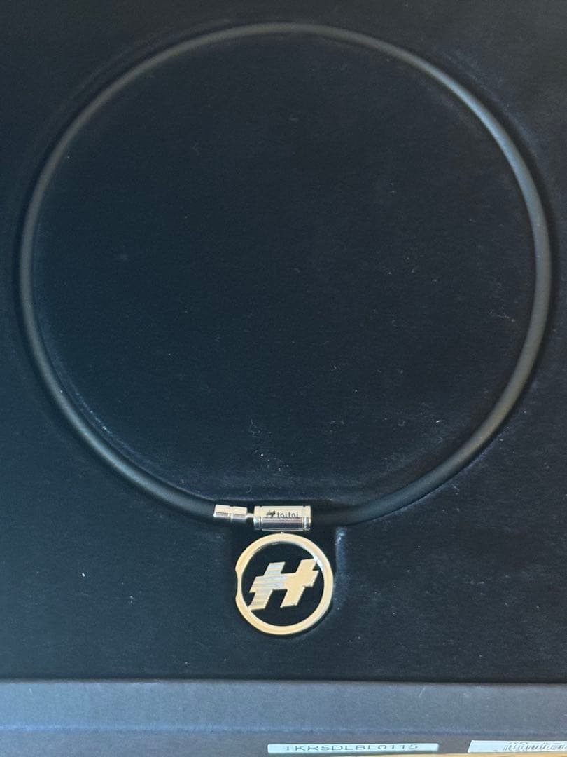 taitai ブラック パワーループプロネックレス L