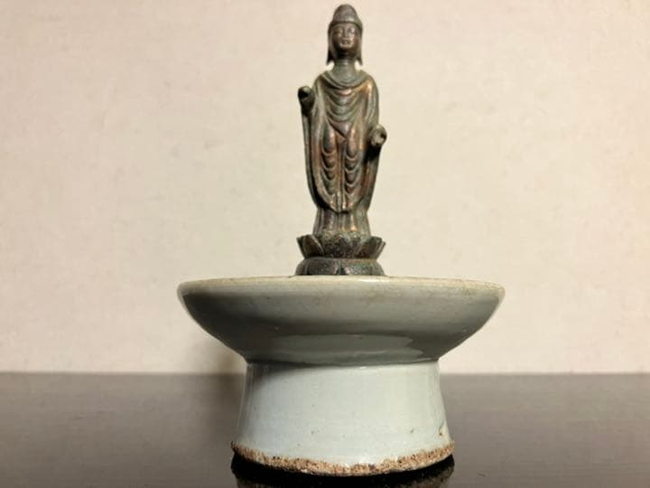 朝鮮 李朝 白磁台皿 祭祀 供物 陶磁器 仏像 台座 仏教美術 骨董 古美術