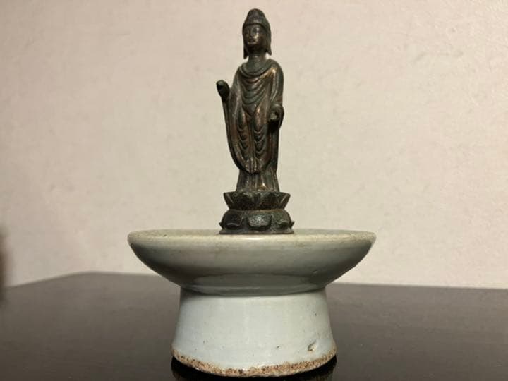 朝鮮 李朝 白磁台皿 祭祀 供物 陶磁器 仏像 台座 仏教美術 骨董 古美術