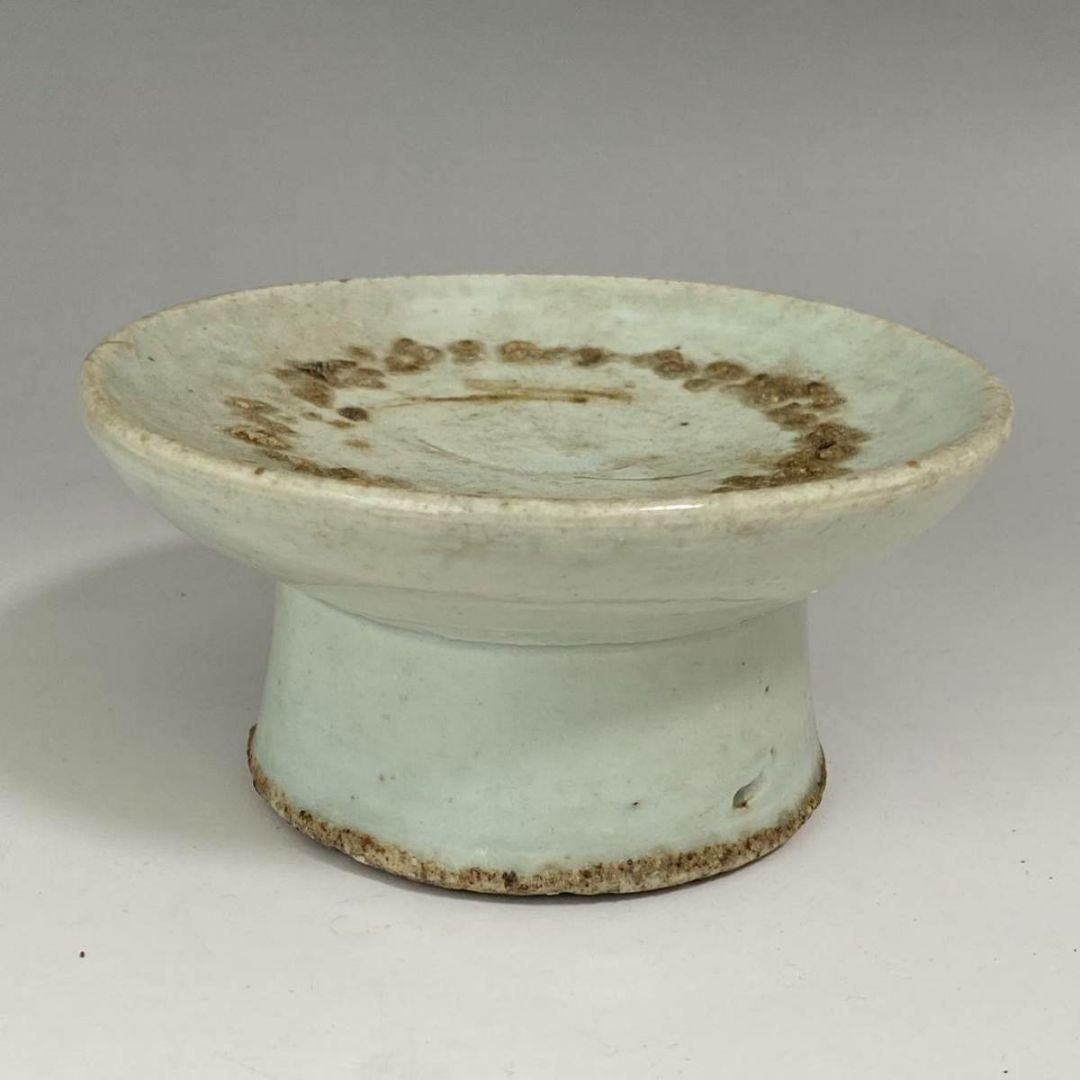 朝鮮 李朝 白磁台皿 祭祀 供物 陶磁器 仏像 台座 仏教美術 骨董 古美術