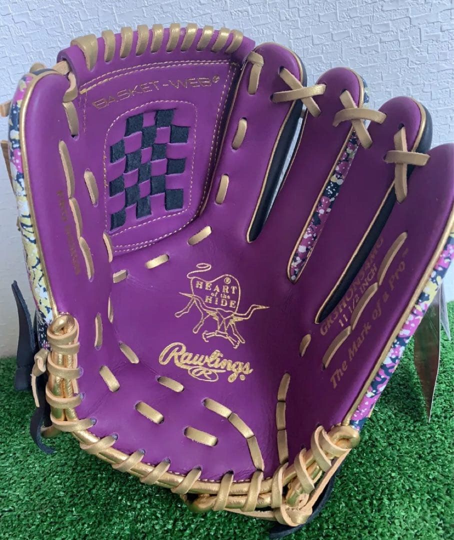 生産終了品　Rawlings 軟式グローブ 紫/黒　新品未使用　11.5