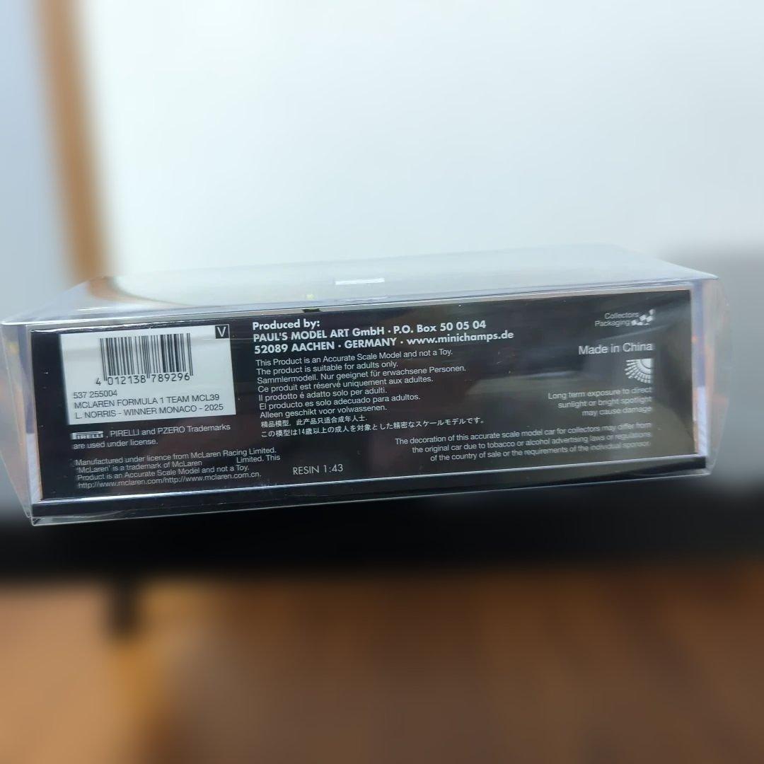 ミニチャンプス1/43　2025年モナコ　ランドノリス