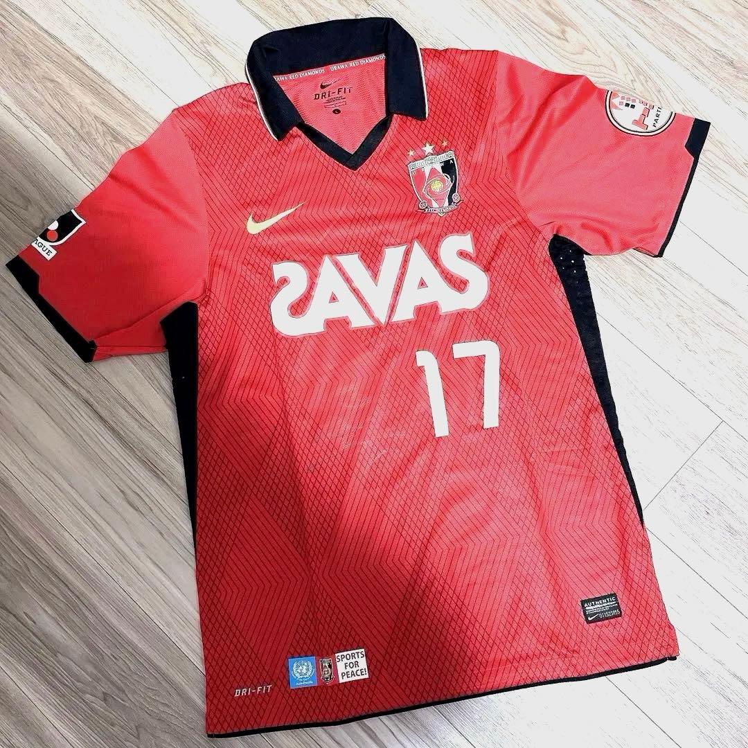 【直筆サイン】浦和レッズ永田充ユニフォーム 2010 ホーム Nike L 正規