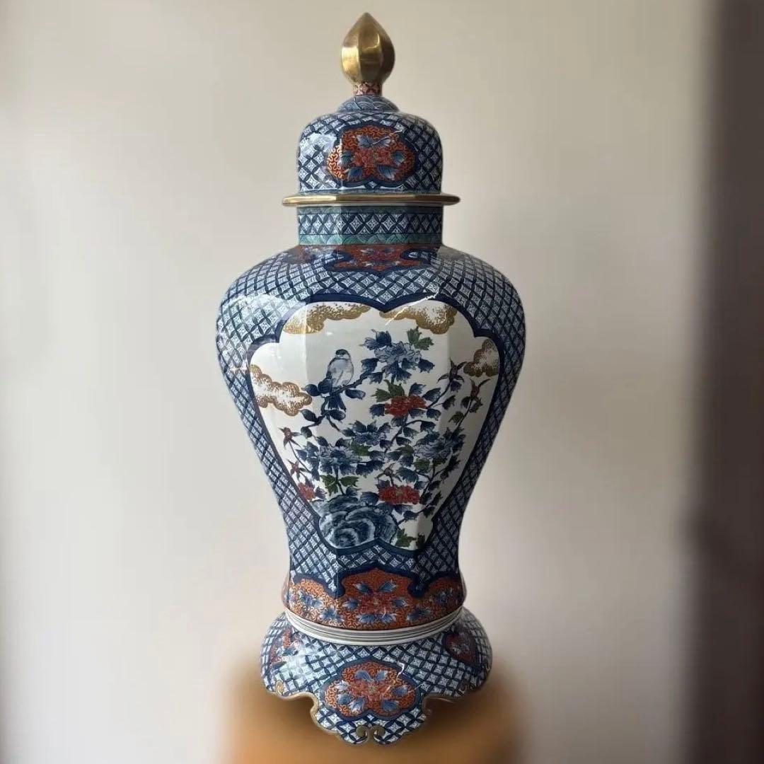 有田焼　吉右ヱ門窯　沈香壺　高さ約94cm 幅約43cm