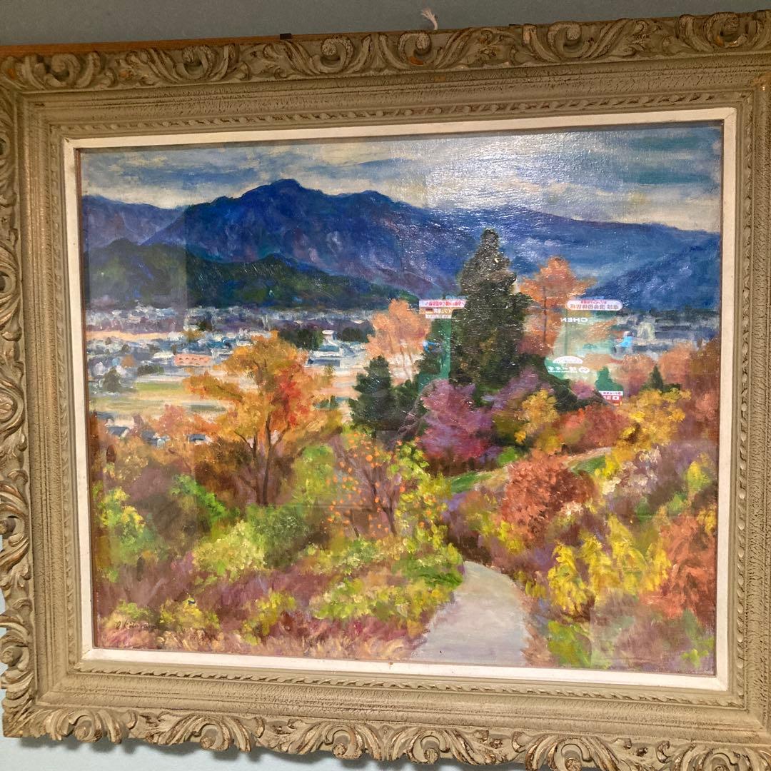 風景油彩画　額縁付き　20号サイズ