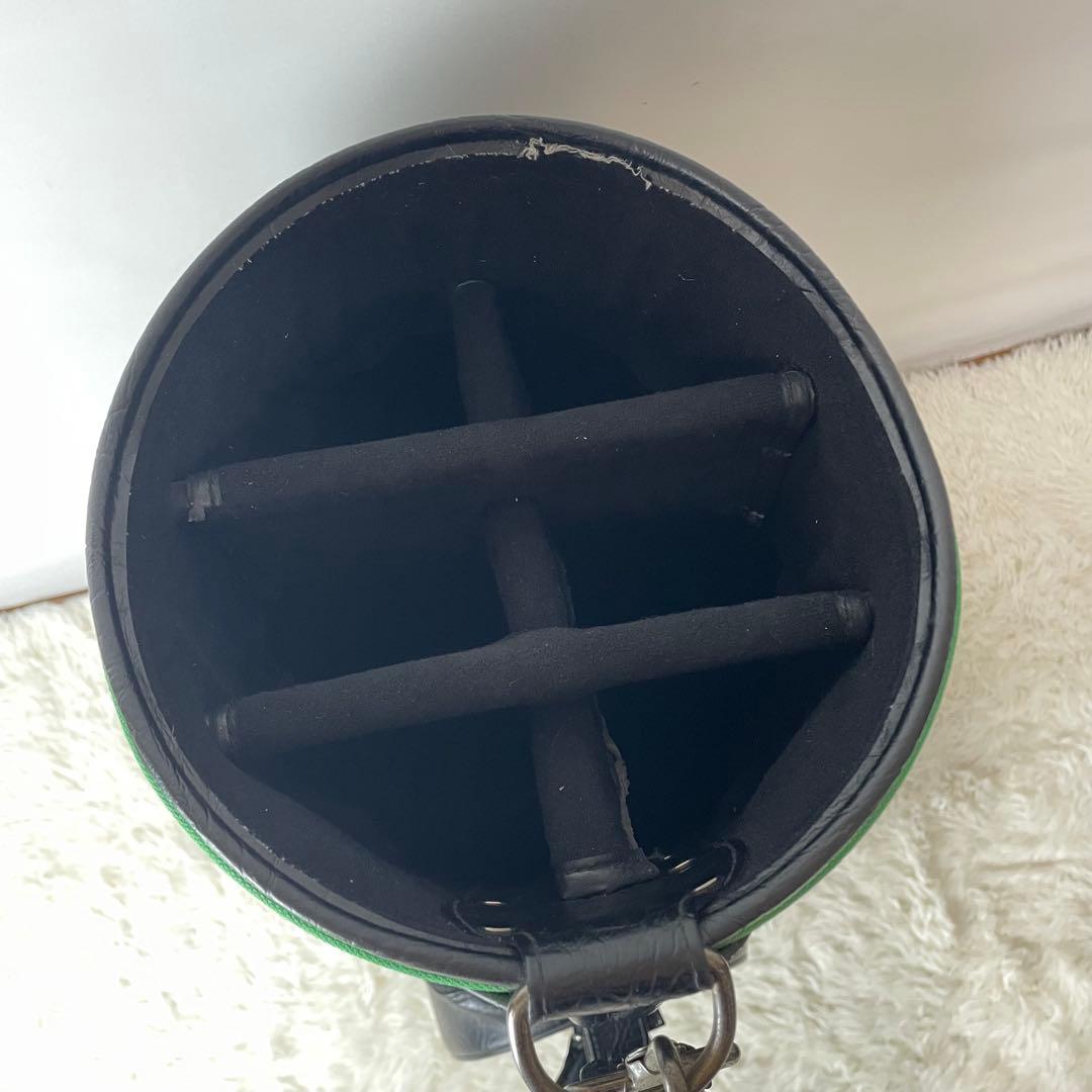 希少モデル✨キャロウェイゴルフ キャディバッグ レザー 大型 黒緑 フード付き