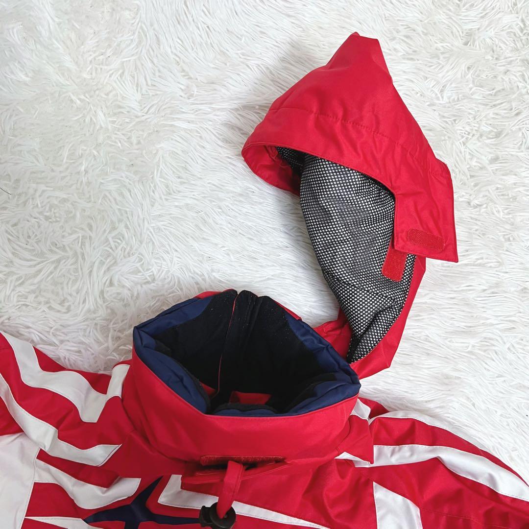 美品 フェニックス スキーウェア上下 140 ジュニア レッド ワッペン 小学生