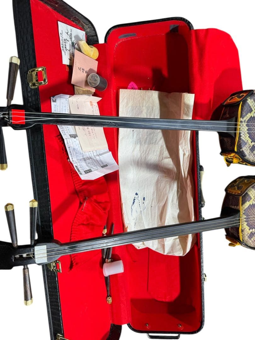 三線 沖縄 40年前　弦楽器 和楽器 民族楽器 琉球 ハードケース付 2本セット