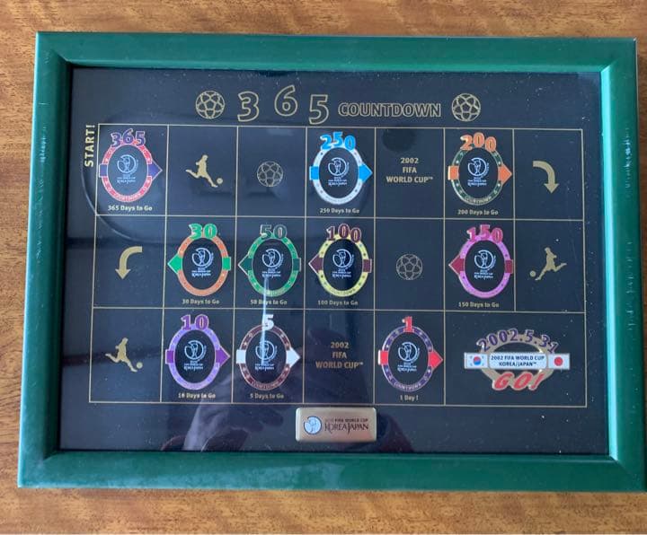日韓ワールドカップ：カウントダウンピンズ　2セット