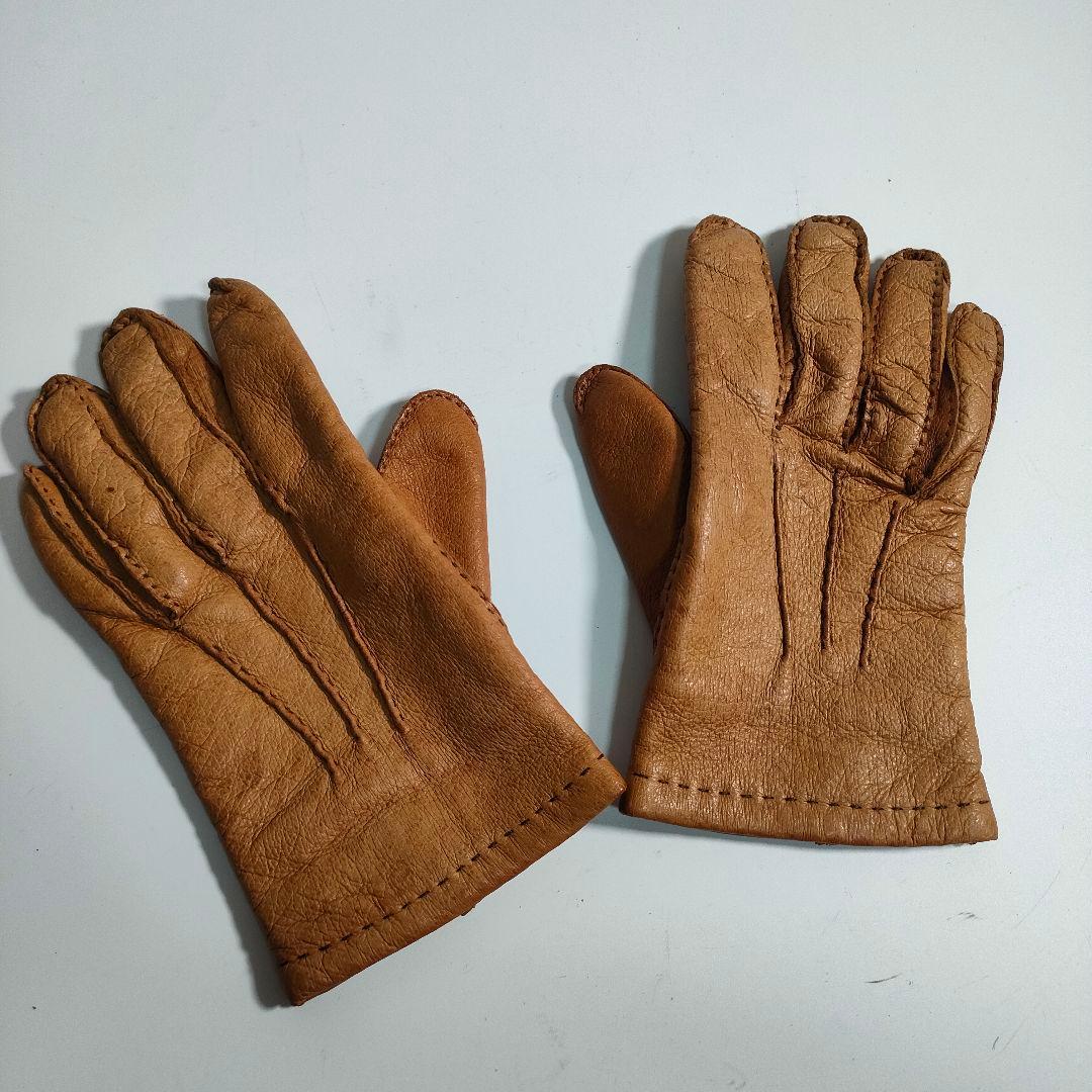 NEW & LINGWOOD 手袋 ペッカリー レザー グローブ 丸善別注