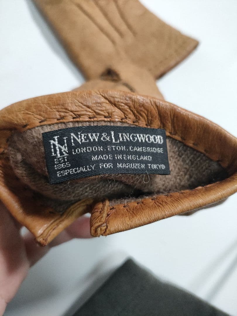 NEW & LINGWOOD 手袋 ペッカリー レザー グローブ 丸善別注