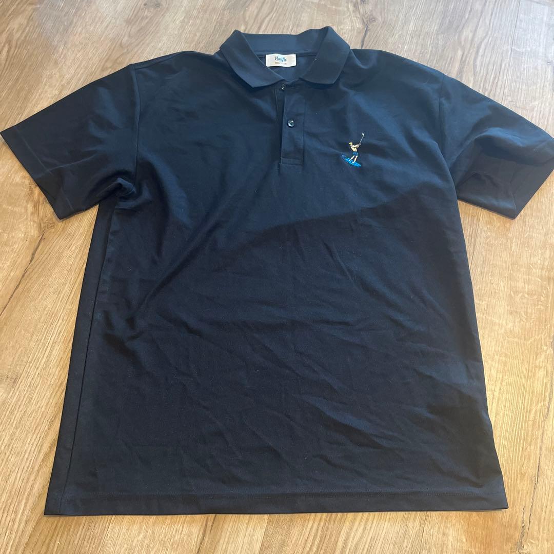 【最終値下げ】ゴルフの季節到来！初期　パシフィックゴルフクラブ　黒のポロシャツ