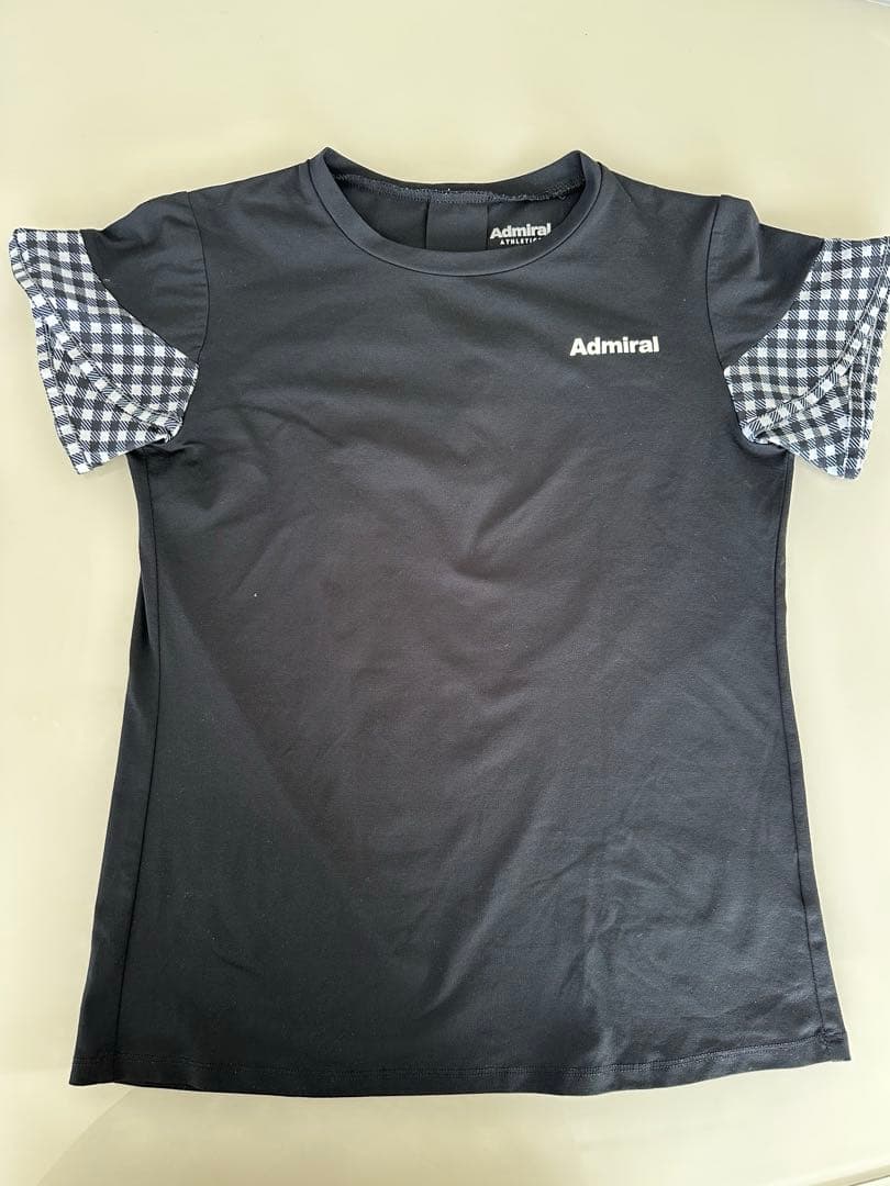 Admiral テニスウェア フリル袖 ブラック/チェック