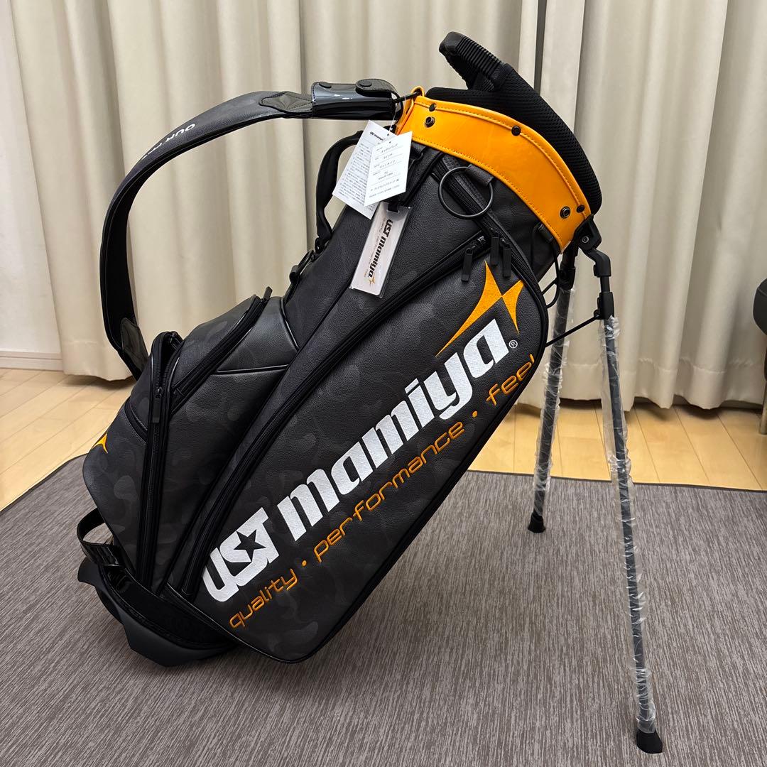 UST mamiya カモフラキャディバッグ スタンド付き