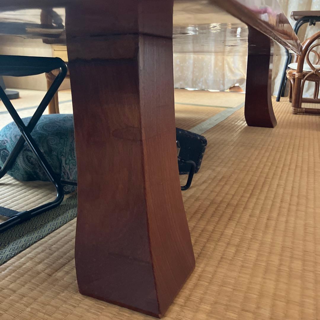 送料込みたのメル便　ヴィンテージ　総無垢　一枚板座卓