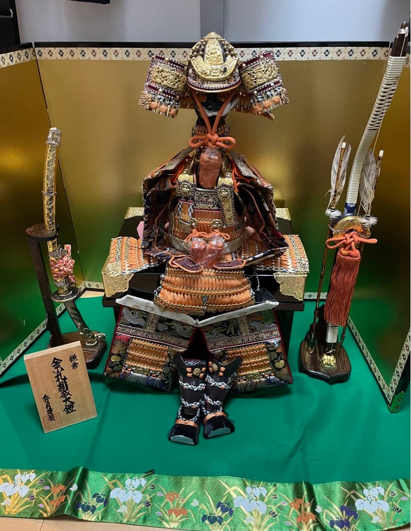アンティーク　鎌倉秀月　五月人形 鎧兜武者 秀月 金箔押大鎧