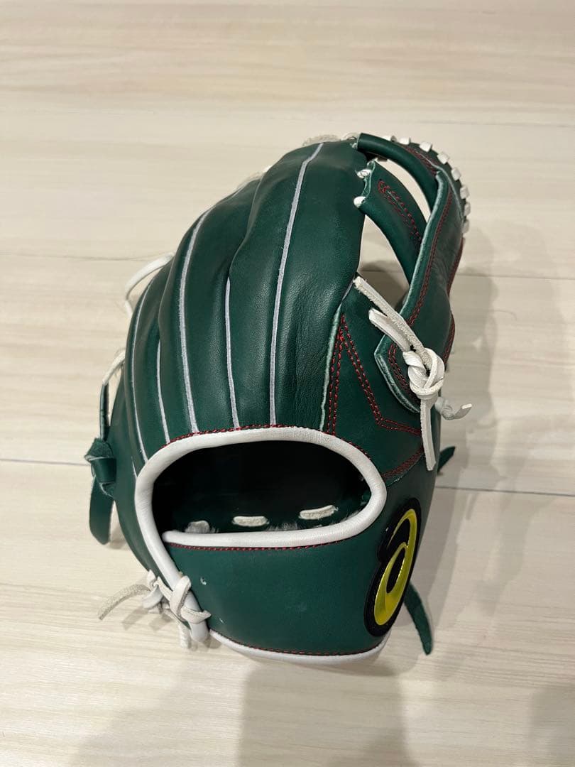 アシックス 軟式グローブ グリーン 右投げ用