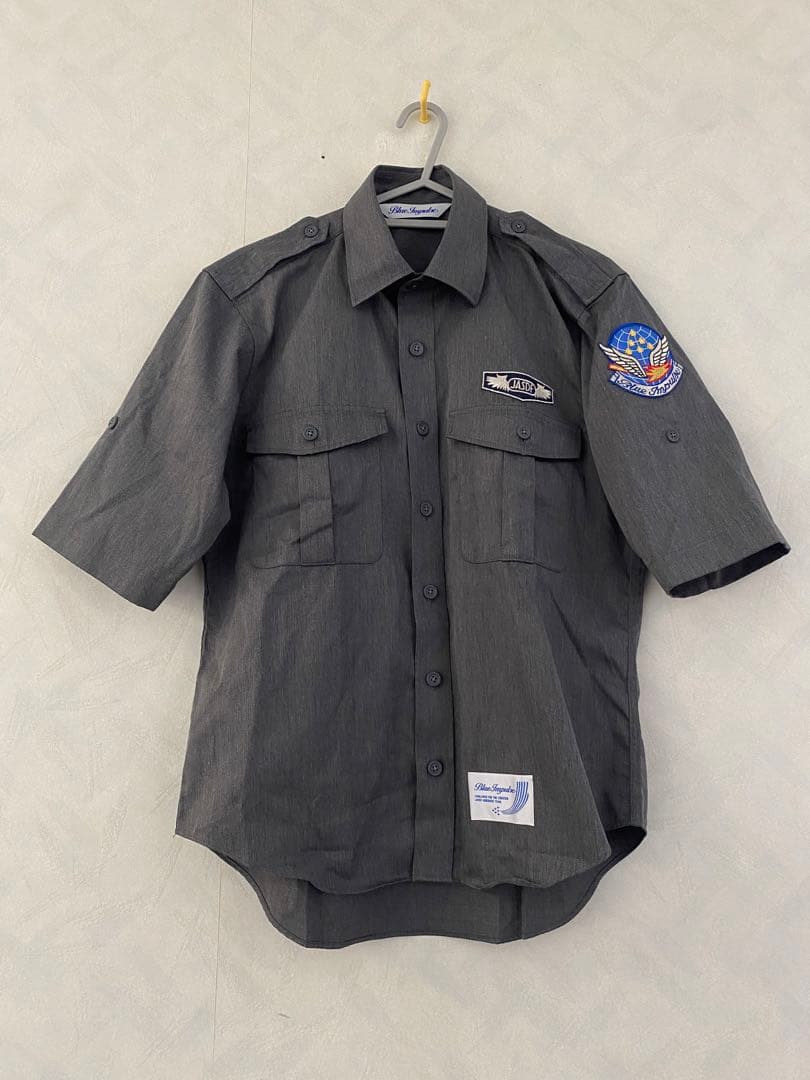 美品 Blue Impulse 半袖シャツ サイズM グレー JASDF 防衛省