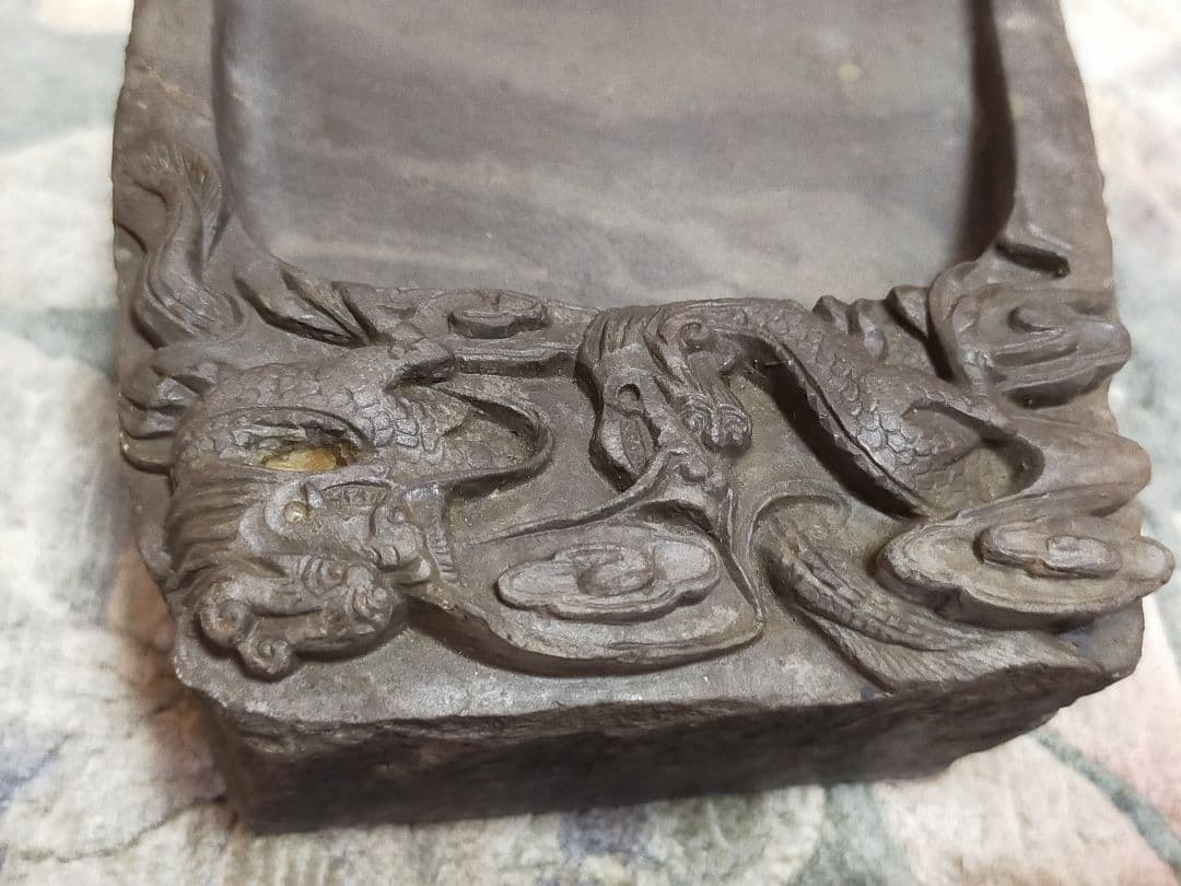 ♥中国　端渓　硯　多眼　端渓硯　５　骨董品