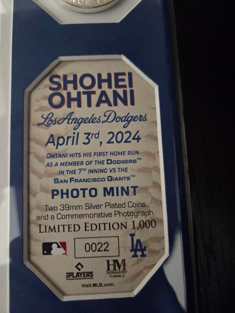 大谷翔平 MLB 初ホームラン記念 ダブルフォトミント 限定1000個