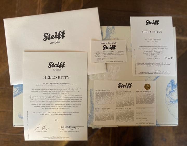 【シリアルNo.3】steiff シュタイフ キティ コラボ