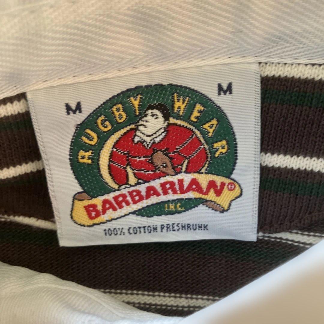 D*i様 BARBARIAN 未使用品　茶　ストライプ ラガーシャツ　カナダ製