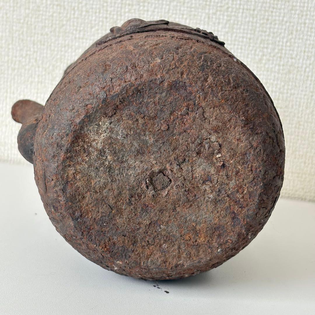 鉄瓶　レトロ　アンティーク　時代物　茶道具　彫刻鉄瓶　水差し　急須