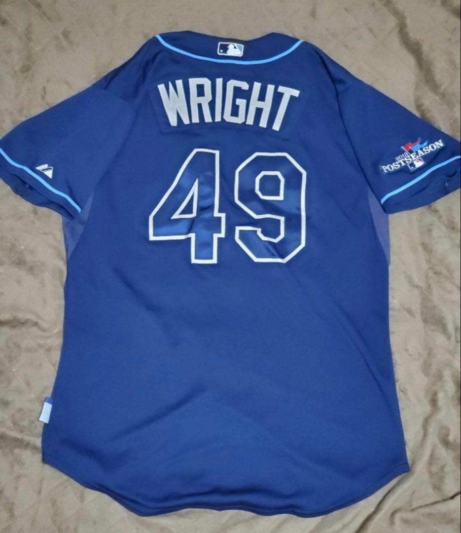 【2月SALE】MLB実使用　ウェズリー・ライト球団支給ユニホーム　レイズ