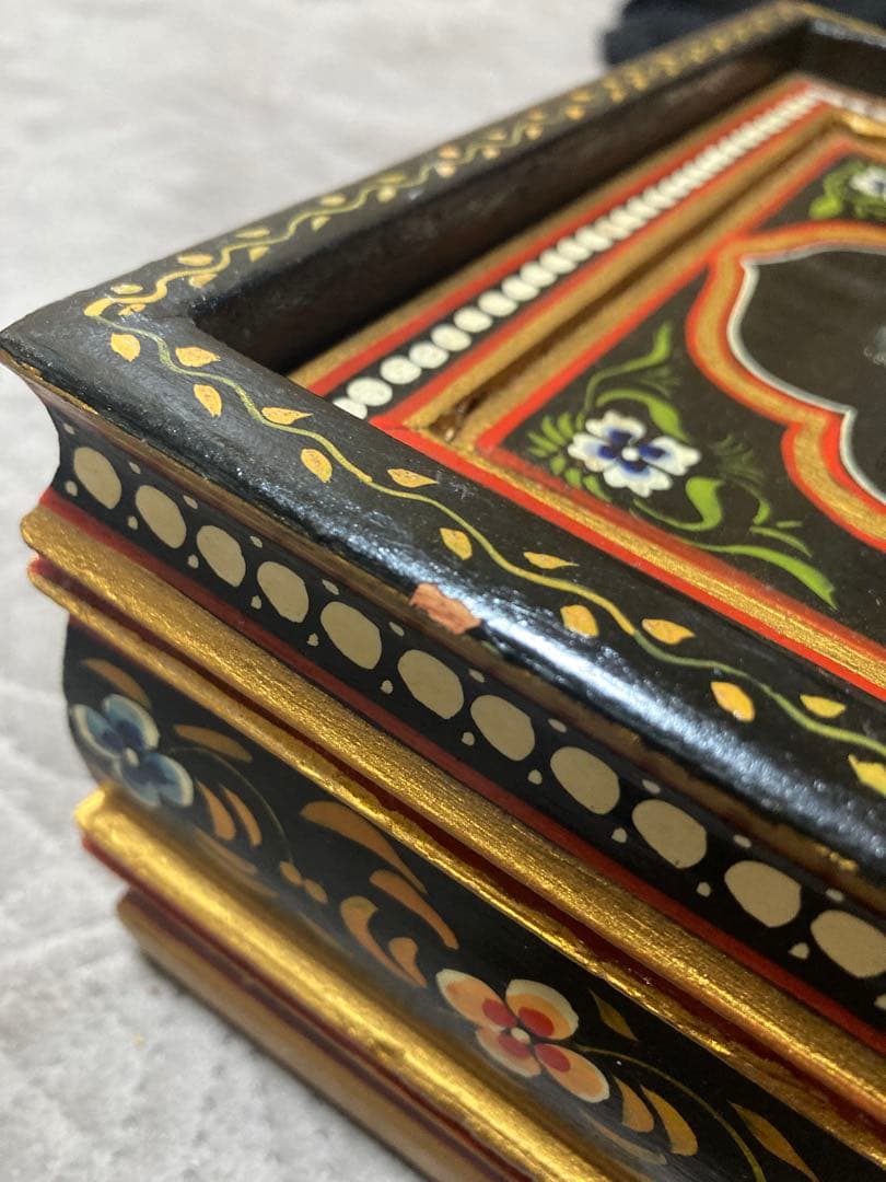 インド　ラジャスタン木箱　ヴィンテージ