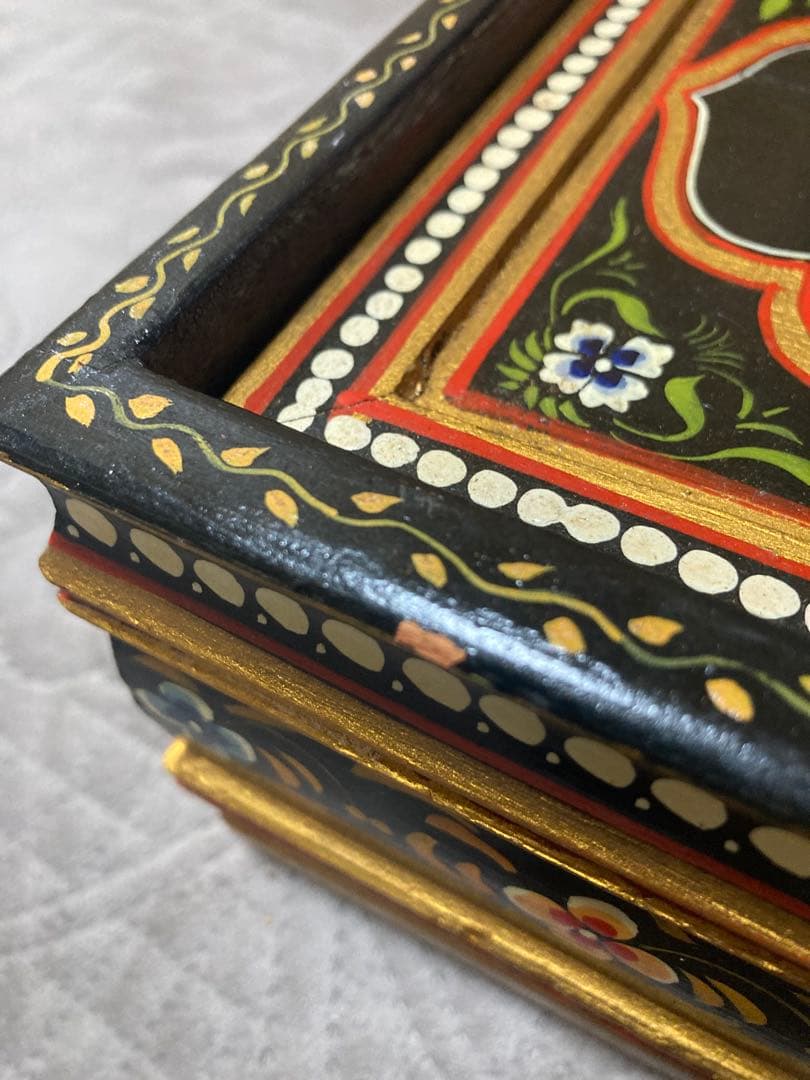 インド　ラジャスタン木箱　ヴィンテージ
