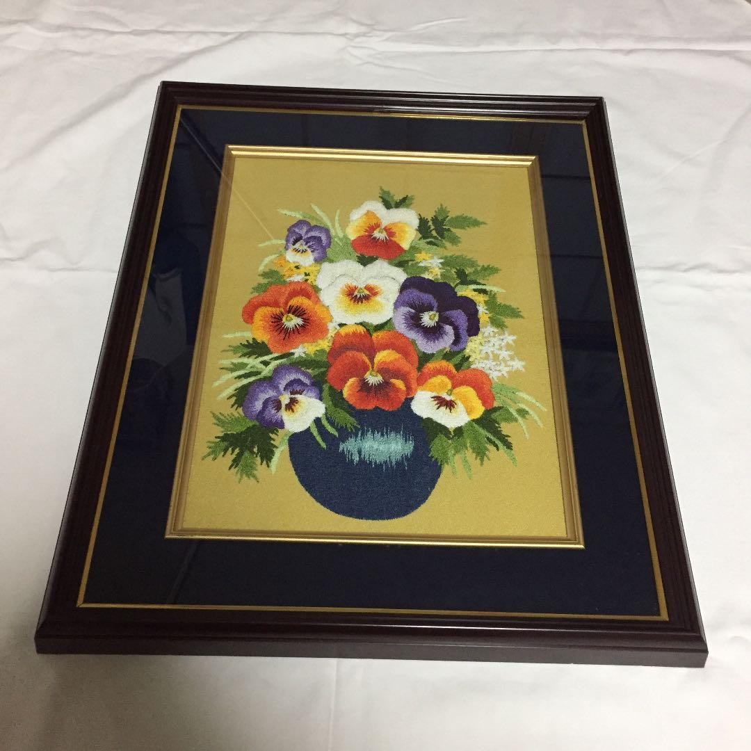 松嶋文化刺繍/刺繍インテリア/額縁入/絵画