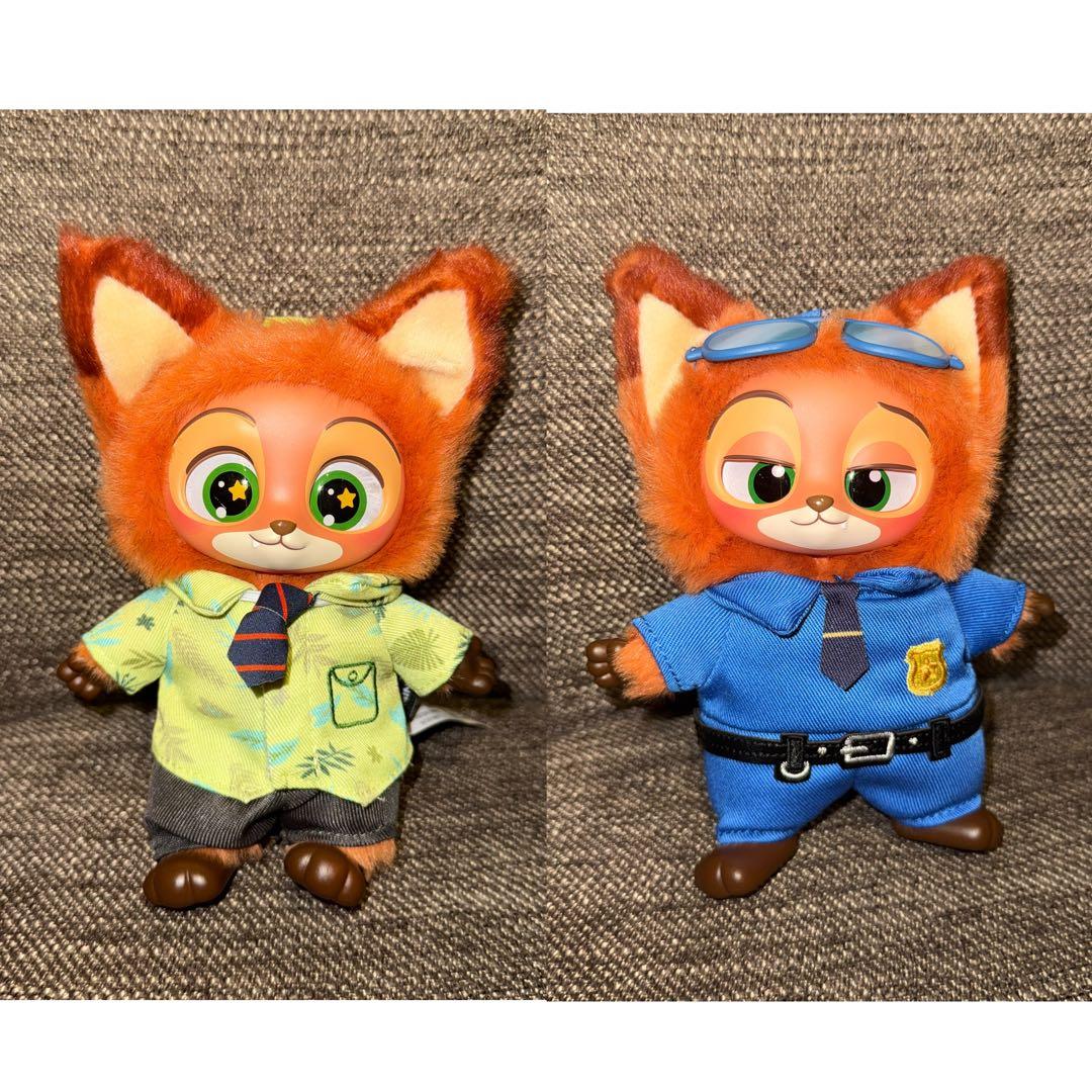 MINISO ディズニー　ズートピア　マスコット　ぬいぐるみ ニック　2点セット