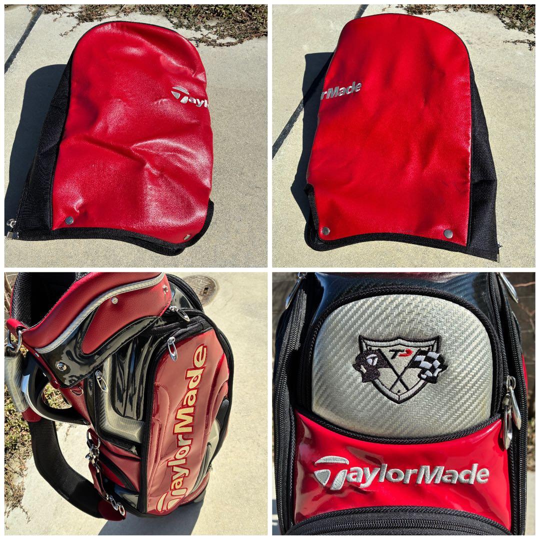 テーラーメイド TP キャディバッグ エナメル 赤 廃盤 スタッフ ツアー