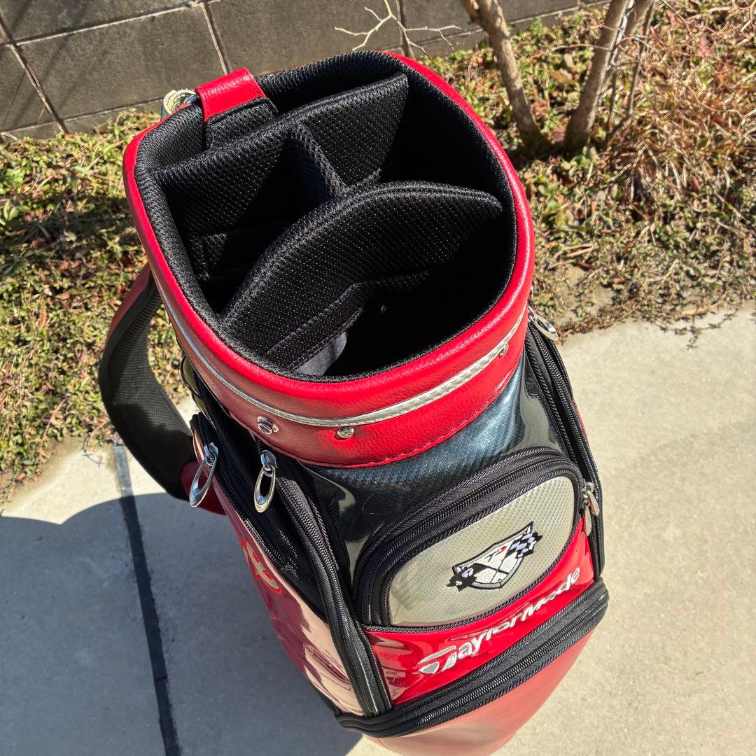 テーラーメイド TP キャディバッグ エナメル 赤 廃盤 スタッフ ツアー