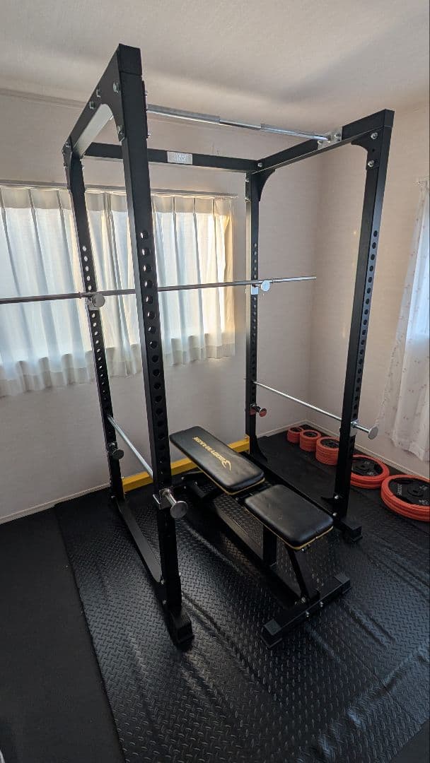 ボディーメーカー　パワーラック　アイロテック　140kg　バーベル　ホームジム