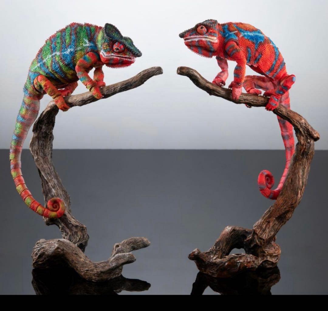 いきもの大図鑑プレミアム パンサーカメレオン 2色セット（グリーン　レッド）