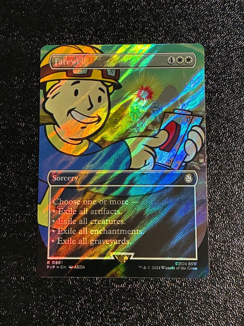 MTG fallout サージFoil ボーダーレス　告別　英語版