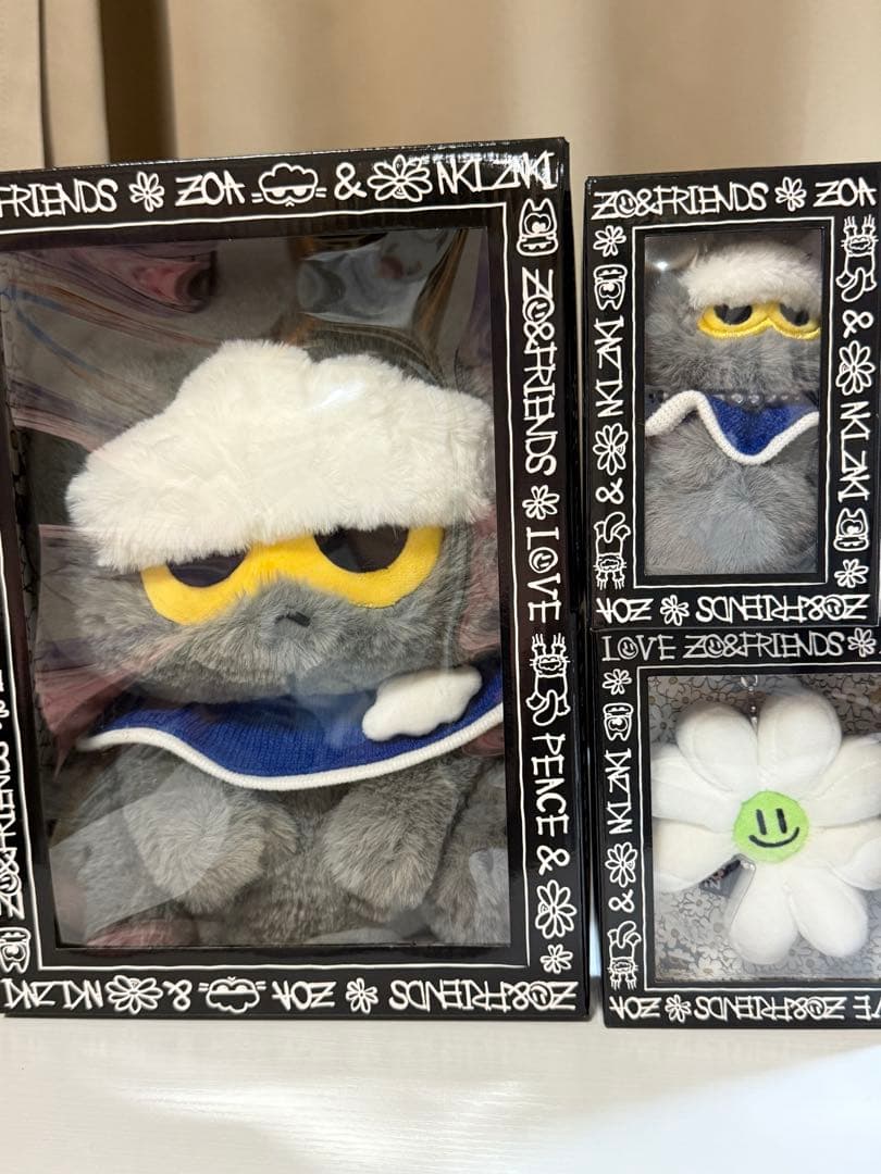 ZO&FRIENDS MEDIUMぬいぐるみ&ぬいぐるみキーリング 3点セット
