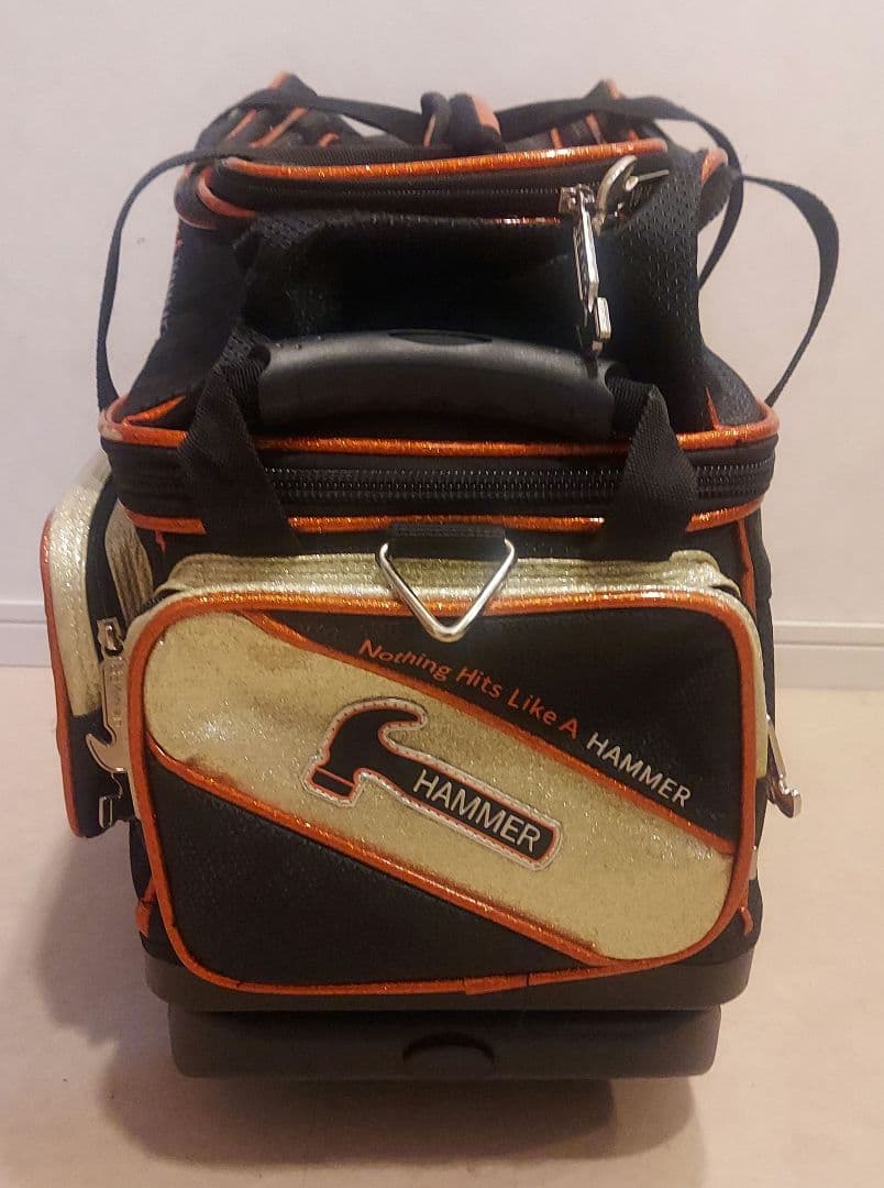 HAMMER ボウリング用２個入りバッグ キャスター付+おまけ