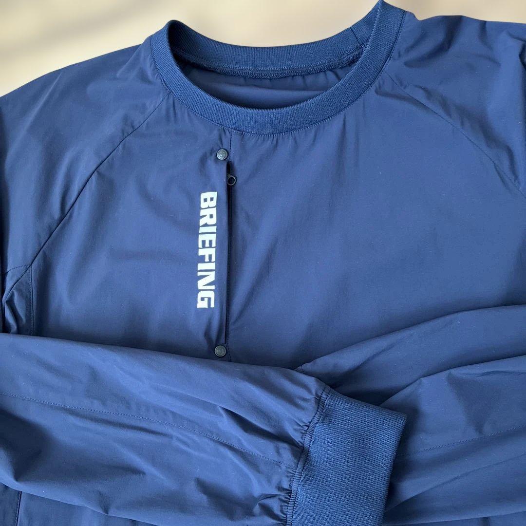 BRIEFING 2024 クルーネック ウインド／ネイビーM