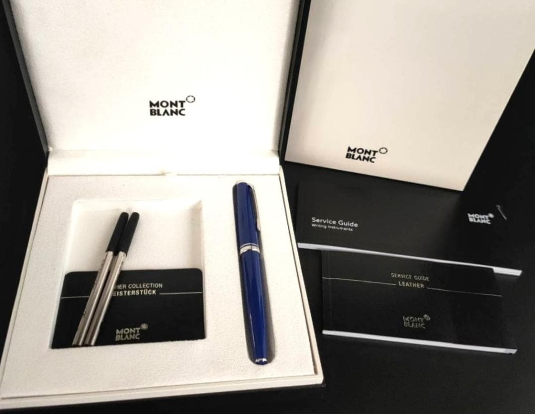 モンブラン クルーズコレクション プラチナコート ブルー ボールペン 箱付