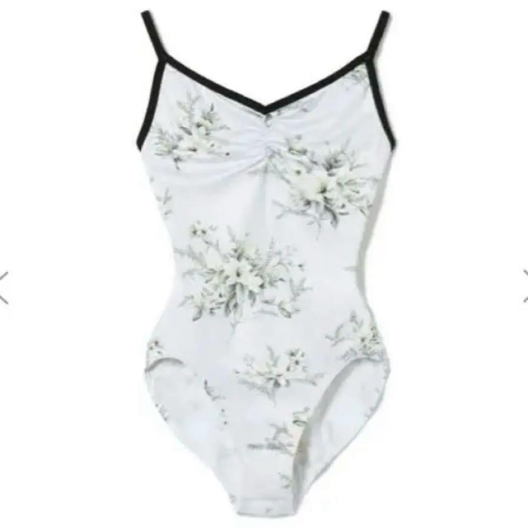 チャコットChacottキャミソールオレオタードS グリーンプリント