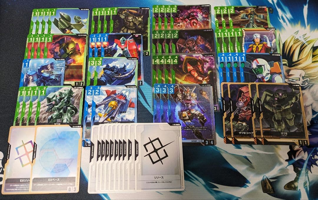 【匿名配送＆ガチ構築】ガンダムカードゲーム 青緑ジオン 青緑アグロ 構築済デッキ