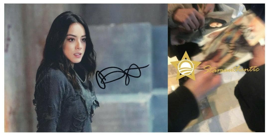 直筆サイン入り写真 クロエ・ベネット エージェント・オブ・シールド SA鑑定済