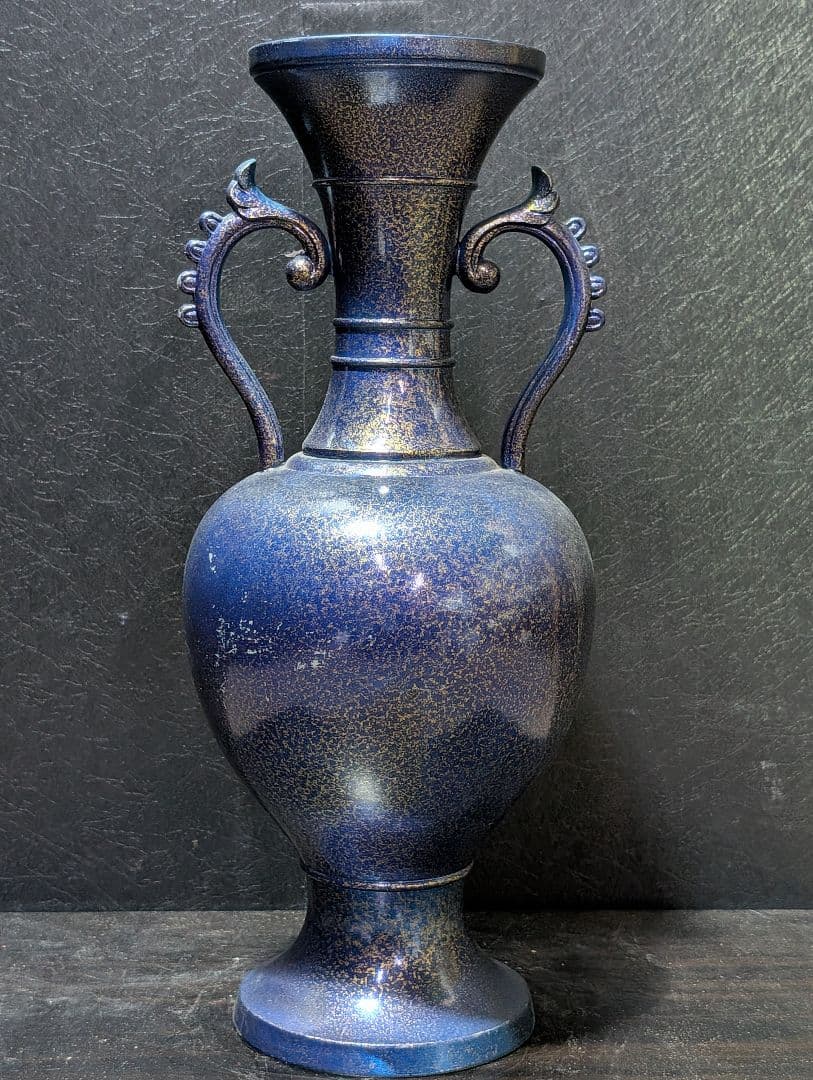 花瓶 イタリア コバルト 花瓶 Seguso Vetri d'Arte ？