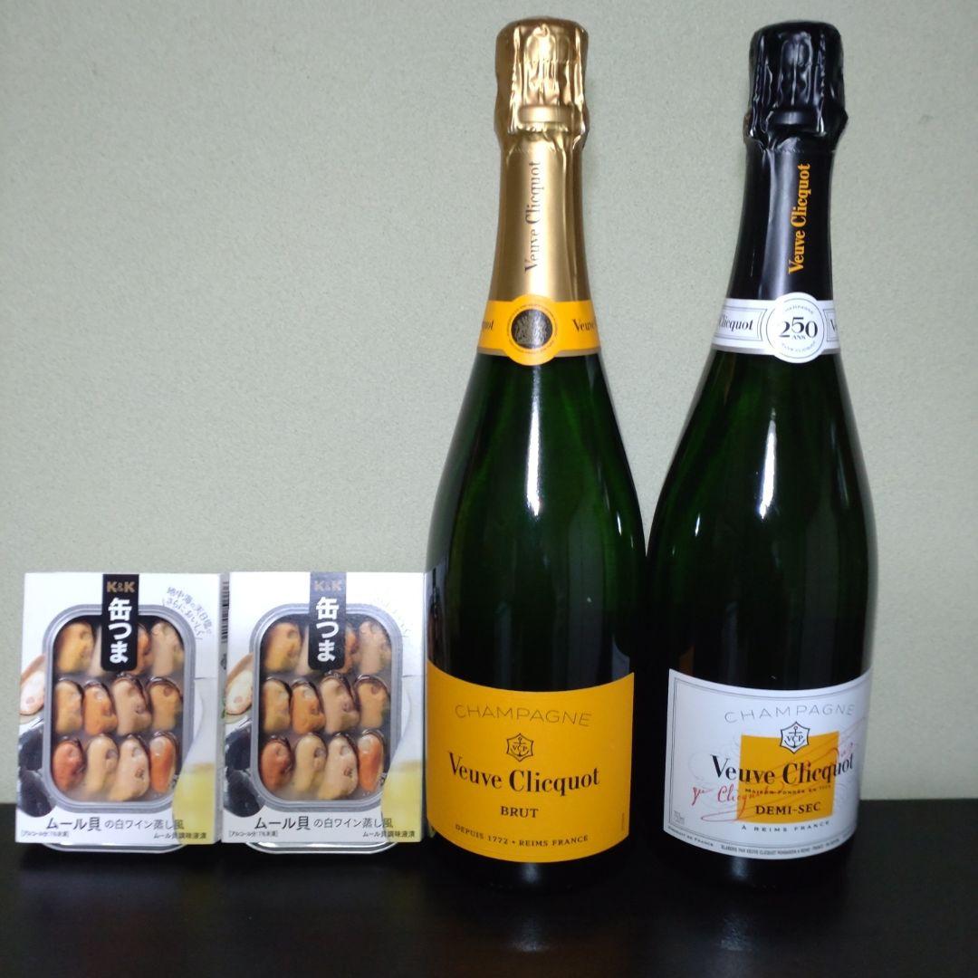 ヴーヴ・クリコ シャンパン 750ml 2本セットおまけ付き